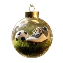 Juokingi 3D sporto kamuolio kalėdinės eglutės papuošimai, mikro scena, sporto šventės papuošimas, skaidrus rutulys, pakabinamas papuošimas, atminimo dovana Football