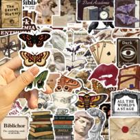 50 vnt. Animaciniai Tamsios Estetikos Grafiti Lipdukai Dekoratyviniai Gitara Nešiojamasis Kompiuteris Bagažas „Pasidaryk pats“ Vandeniui Atsparūs Lipdukai