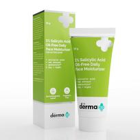 The Derma Co 1% Salicylic Acid Oil-Free Face Moisturizer with Oat Extract 50g for Acne-Prone Skin