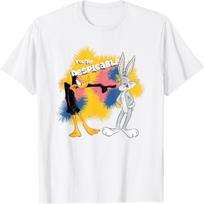 Looney Tunes Bugs and Daffy Despicable T-Shirt S balta