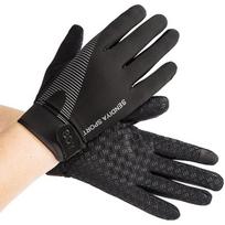 Weight Lifting Gloves Full Palm Protection Extra Grip Gym Fitness Training Full Finger Workout Gloves for Men Women M black