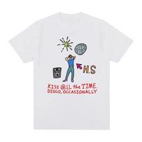 Harry Styles  Kiss ll the Time, Disco, Occasionally  Hand-Drawn Disco Graphic Unisex Heavyweight Cotton Oversized Streetwear T-Shirt 4XL