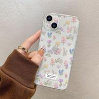 Gentle ins floral Apple 15promax mobile phone case iPhone17 all-inclusive protective case 12 transparent RPU soft case iphone17