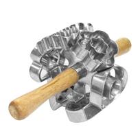 Stainless Steel Donut Mold Revolving Metal Wooden Quick Dough Baking Roller Making Tool Home Lovers Bakeries Baking Accessories