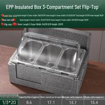 Insulated Foam Box for Portion Pans with Flip Lid