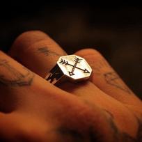 Adjustable Open Ring With Arrowhead Motif Geometric Design Copper Plated Vintage Unisex Jewelry Adjustable Open Band
