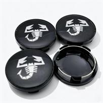 4 vnt. 58MM 54MM Skorpiono Logotipo Emblema Ženklelis Automobilio Ratų Centriniai Dangteliai Ratlankių Stebulių Dulkių Dangteliai Pakeičiamos Automobilio Dalys Scorpion Badge&4pcs T58 Wheel Caps