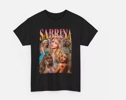Sabrina Carpenter T-shirt Unisex Retro 90s Bootleg Tee Sabrina 2026 Tour Shirt S black