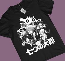 Anime Seven Deadly Sins Group Black TShirt S