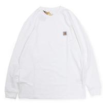 Carhartt carhartt long sleeve long T WORKER POCKET LS K126 White M T-shirt T-SHIRTS [item] balta