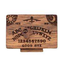 Yousheng Miniatiūrinė spiritizmo lenta su stalčiumi, senovinė Ouija lenta, raidžių Ouija lenta su planšetė, Helovino dekoracijoms A brown