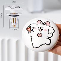 Durable Ceramics Bathroom Sink Plug Stopper Drain Stopper Anti-Odor Bathroom Sink Drain Plug Pressure Pop Drain Filter Universal