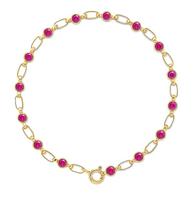 Ruby Tennis Bracelet -925 Sterling Silver