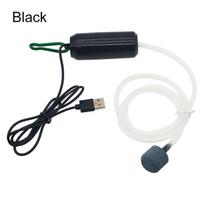 USB įkrovimo nešiojamas deguonies siurblys žuvų tvenkiniui akvariumo reikmenys Mažas energiją taupantis siurblys itin tylus juoda