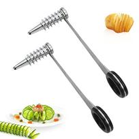 2pcs Stainless Steel Spiral Cutter for Fruit/Vegetables