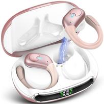 NEW BX30 TWS Wireless Bluetooth Headset 5.4 Headphone Mini Earphone with ENC Mic Charging Box for Earbuds rožinio aukso spalvos