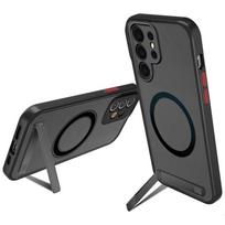 UYUXIO Magnetinis mobiliojo telefono dėklas su stoveliu Samsung Galaxy S26 S25 Ultra Plus S24 S23 FE S22 Stovelių dėklai su laikikliu For S25 Plus gray