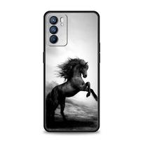 Case For Oppo Find X6 Pro X5 A54 A53 A52 A9 A15 A95 A17 A16 A76 A74 A57 A31 Reno8 Reno7 Reno6 Pro 5G Cover Galloping Horse Girl For Oppo A9 2020