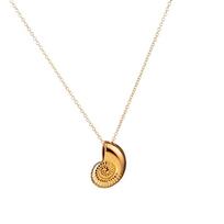 Choker Ocean Theme Zinc Zinc Alloy Chain Beach Style Vintage Round Conch Sea Snail Shell Necklace Pendant auksas