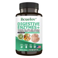 Virškinimo fermentai plius probiotikai, 120 daržovių kapsulių Žarnyno sveikatos papildas 120PCS black