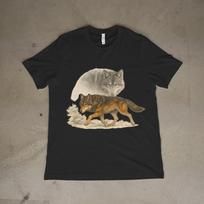 Wolf Duo Wildlife Graphic Tee Lone Wolf Spirit Animal Nature Shirt Men Women Uni M