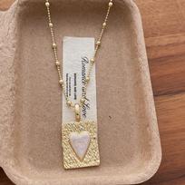Hammer Tone Sweater Chain White Blue Enamel Heart Long Necklaces  Women auksas