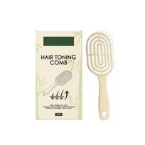 Oval Vent Hair Brush Soft Flexible Detangling Comb Scalp Massage Hair Care Tool Suitable for All Hair Types and Daily Use One Size smėlis