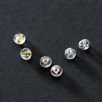 Hipoalerginiai skaidrūs silikoniniai auskarų kamšteliai, S925 sterlinginio sidabro auskarų užsegimai kulkos formos užsegimai auskarų gamybos reikmenims Electroplated white gold version gray