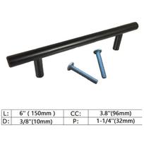 Timeless Black Cabinet Drawer Pull Stainless Steel T Bar For Versatile Home Decor 6 Inch