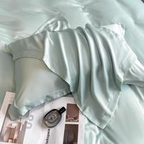Lyocell Tencel Pillowcase Summer Cool Ice Silk Silk Pillowcase 48x74cm Pillow Towel 48x74cm [pack of 1] gray