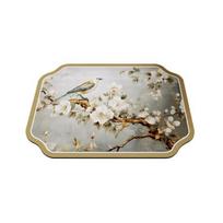 Absorbent Coffee Bar Mat for Espresso Machine Floral Bird Pattern Non-slip Dish Drying XS C