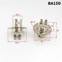 New 1Pc BA15D Lamp Base BAY15D Lamp Holder 1156 1157 Lamp Holder BA15D DIY Ship Lamp Holder Turn Signal Brake Light Base beige