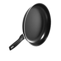 Round Frying Pan Portable Handle Nonstick Coating Flat Bottomed Fry Pan for Gas Stove Induction Cooker