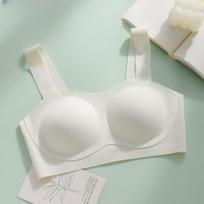 Summer One-piece Non-marking Underwear Women's Bras Thin Section Gathered Without Steel Ring Bra Back Smocking M