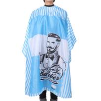 Household Barber Shop Hairdressing Apron Anti Static Gown Cape Blue Texture(160 x 140cm)