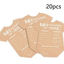 20pcs Baby Shower Prediction & Advice Cards, Fun Gender Reveal Game Activities, Baby Party Kit, Creative DIY Nursery Wishes