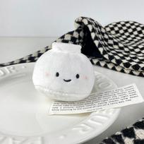 New Meat Bag Plush Doll Claw Machine Keychain Plush Breakfast Pendant Creative Xiaolongbao Food Doll Height about 6.5cm