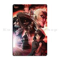 Attack on Titan Shinzou wo Sasageyo Titan Army final erwin and levi Metal Plaque Club Decoration Designing Tin Sign Poster 20x30cm