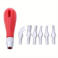 Carving Tool Practical Beginner DIY Portable ABS Linoleum Cutter Art Supplies Ergonomic School Engraving Multifunctional Red