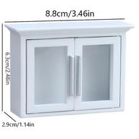 1:12 Dollhouse Miniature Scene Wall Cabinet Shelf Model Dollhouse Furniture Ornament Micro Scene Building Props