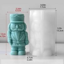 Silicone Candle Molds Resin Casting Mold Art Craft Nutcracker Plaster Epoxy Resin Moulds For Home Wedding Room Table Decor white