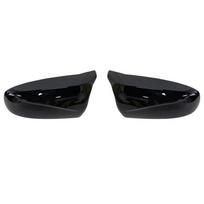 For BMW X5 E70 X6 E71 2008-2013 2pcs facelifted Excellent modified Rearview Bright black Carbon Fiber Pattern Mirror Cover caps 