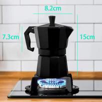 Person Aluminum Moka Pot,3Cups,150ml Stovetop Coffee Maker,Leak-Proof,Heat Resistant Handle,Italian Espresso Coffee Machine
