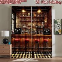 2D flat Photography Backdrop Popular Background Banner Cozy Brick Pub Interior 100% Polyester Birthday Party Perfect for 60×150cm