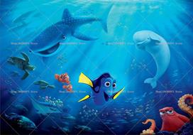Animacinis filmas „Nemo paieška“ Gimtadienio fonas Reklama Vandenyno vakarėlio tema Vaikų gimtadienio dekoracijos Nuotraukų fonas Reikmenys 150X100CM
