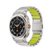 Prabangus nerūdijančio plieno ir gumos dirželis, skirtas Samsung Galaxy Watch Ultra 2025, metalinis dirželis Galaxy Watch Ultra 47mm, silikoninė apyrankė Galaxy Ultra 2025