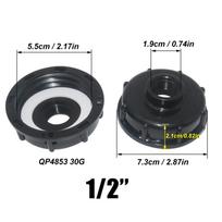 2Pcs S60x6 IBC Tote Tank Fitting Hose Drain Adapter 1/2inch 3/4inch 1inch Thread IBC Tank A Dapter Tap Connector Replacement