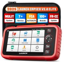 USA EU Warehouse LAUNCH CRP123I Elite 2.0 OBD2 Scanner Car Diagnostic Tool 4 System Analyzer  with 7 Resets 5" Battery Powered