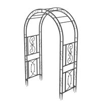 Metalinis lauko arkos stelažas lipantiems augalams, tvirtas vestuvių arkos fonas 134x59x215cm