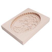 Wooden Cookie Mold Violet Flower Pattern 3D Baking Mold for Pumpkin Pie Mooncakes Fondant Clay Crafts 12x16x2cm